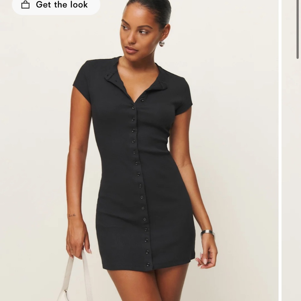 Reformation Raelynn Knit Dress Black - Size M
